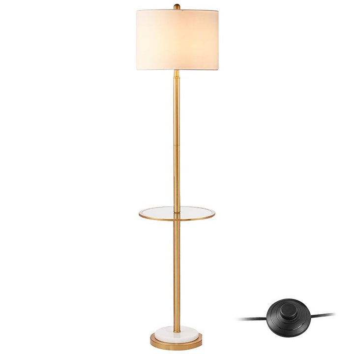 Floor Lamp with Light Shade Standing Lamp Lighting for Living Room Bedroom US Plug, Ordinary Pedal Switch