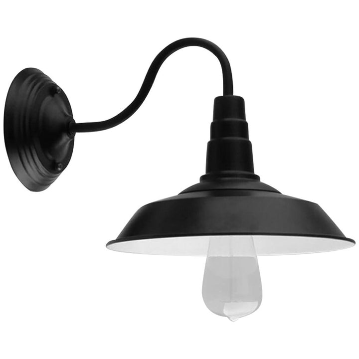 Wall Lamp Industrial Indoor Barn Light Lighting with Iron Lampshade for Stairs Corridor Cafe Bar