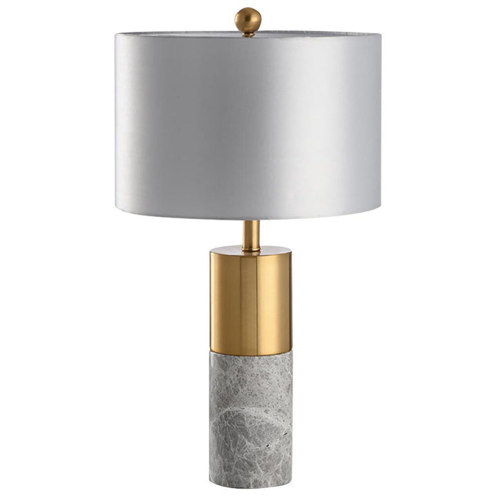 Table Lamp Nordic Metal Beside Desk Light Lighting with Fabric Lampshade for Bedroom Study Room
