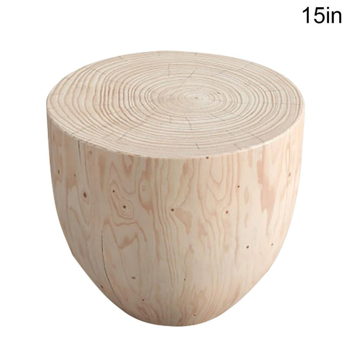 Coffee Table Solid Wood Side End Table Small Sofa Desk for Balcony Living Room Bedroom, A, Burlywood