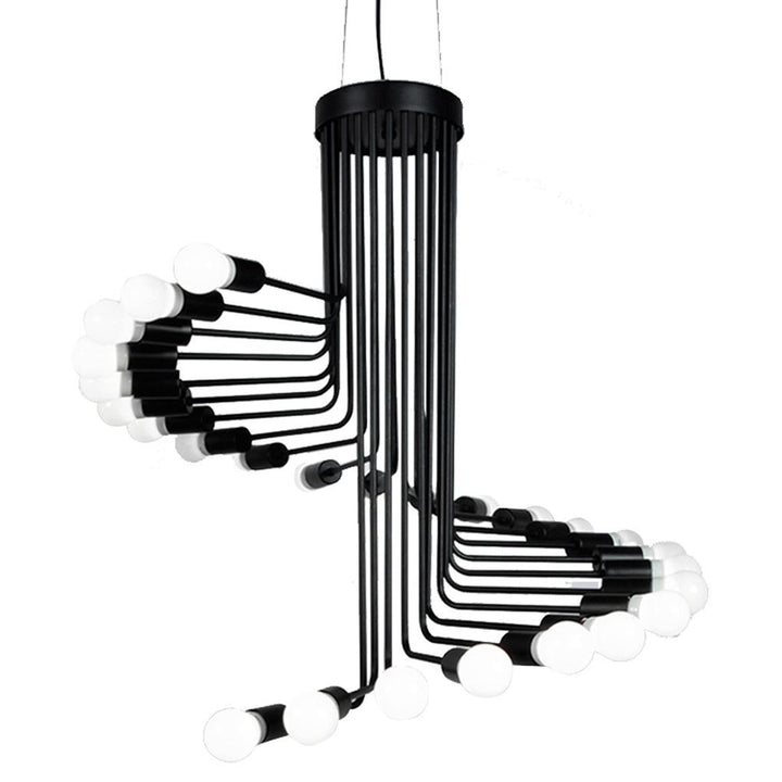 Pendant Lamp Iron Hanging Spiral Stair Light Industrial Lighting for Cafe Living Room Bedroom