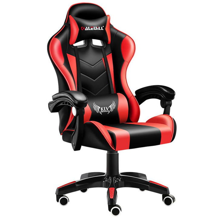 Ergonomic Gaming Chair with Footrest/Lumbar Support/LED Light/Bluetooth Speaker