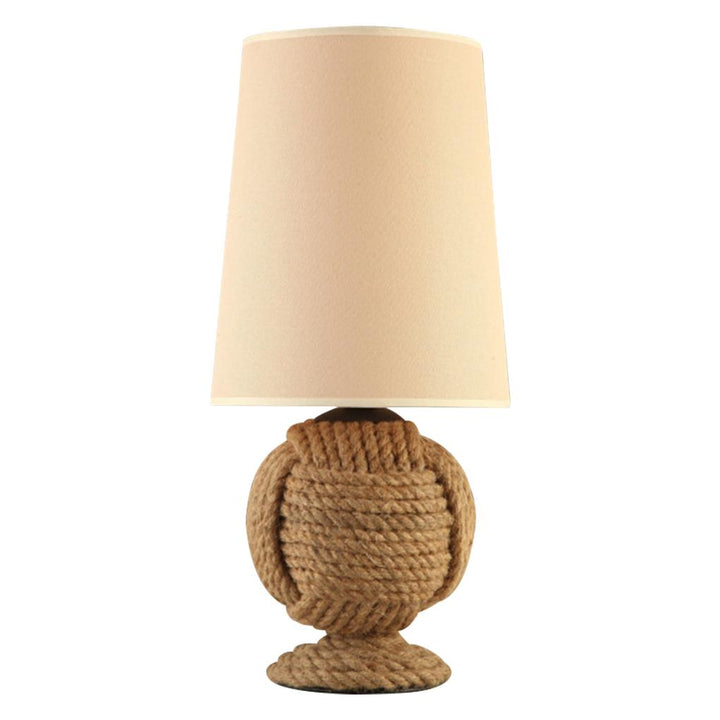 Hemp Rope Table Lamp Bedside Light Lighting with Lampshade for Bedroom Living Room Office