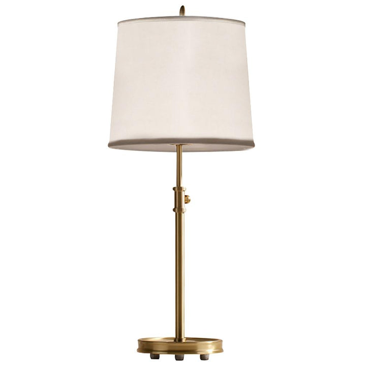 Table Lamp Linen Desktop Light Adjustable Copper Bedroom Bedside Lighting Decoration US Plug